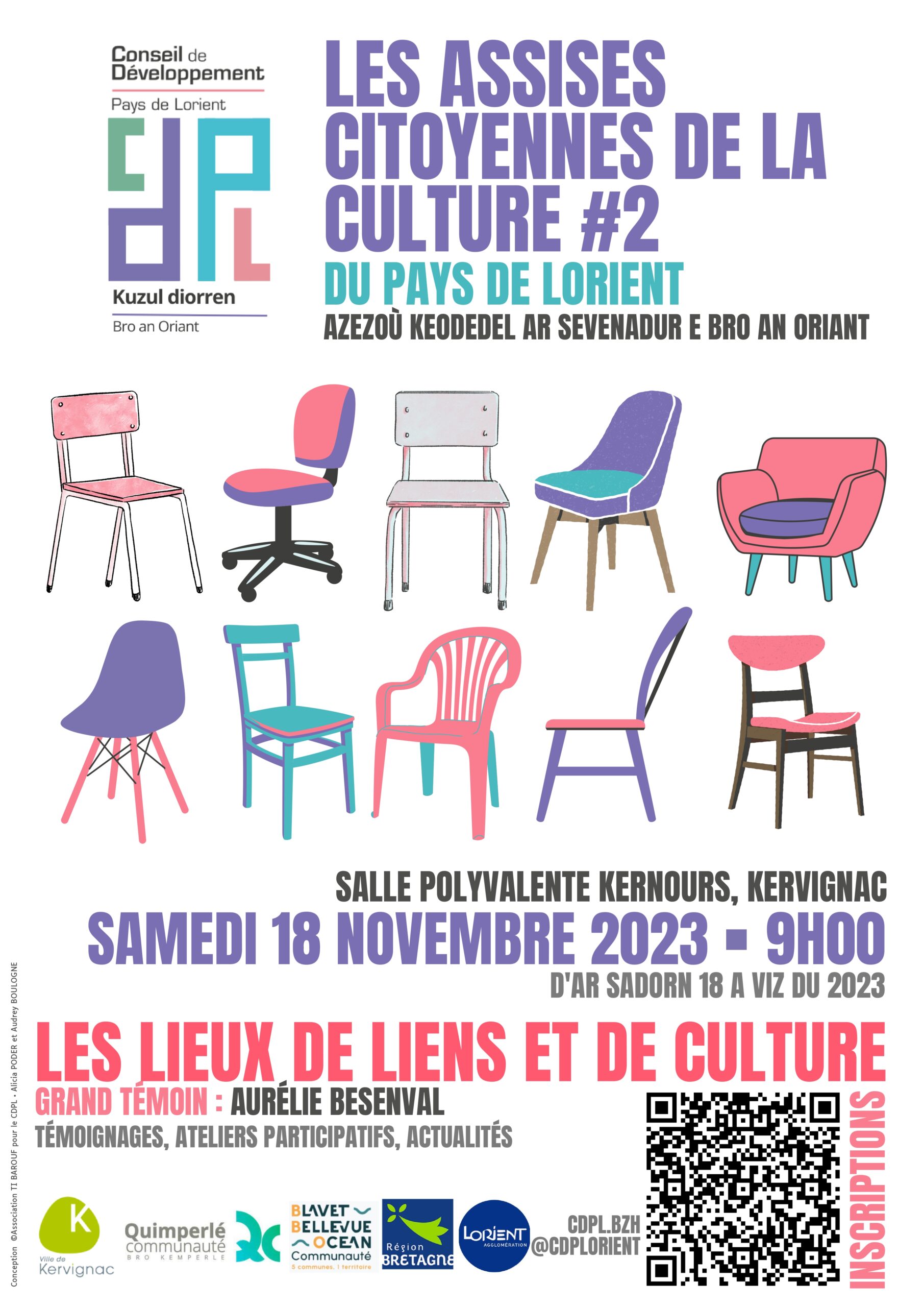 Affiche des 2èmes Assises Citoyennes de la Culture en Pays de Lorient ©Association Ti Barouf
