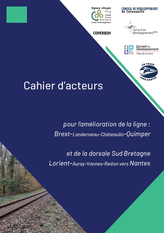 Cahier d'acteurs pour l'amélioration de la ligne ferroviaire Brest Quimper Lorient
